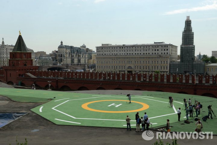вертолетная площадка в кремле